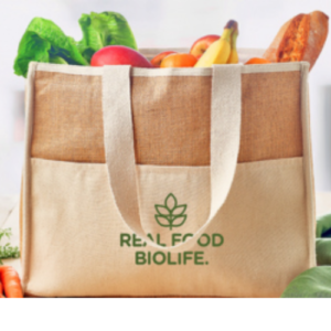 JCB011A3- Jute and cotton canvas bag